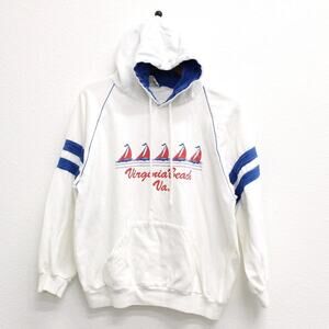 Vintage Virginia Beach Hooded Sweatshirt Large